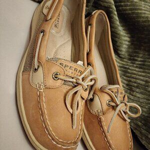 Sperry Angelfish Linen Oat Boat Shoes